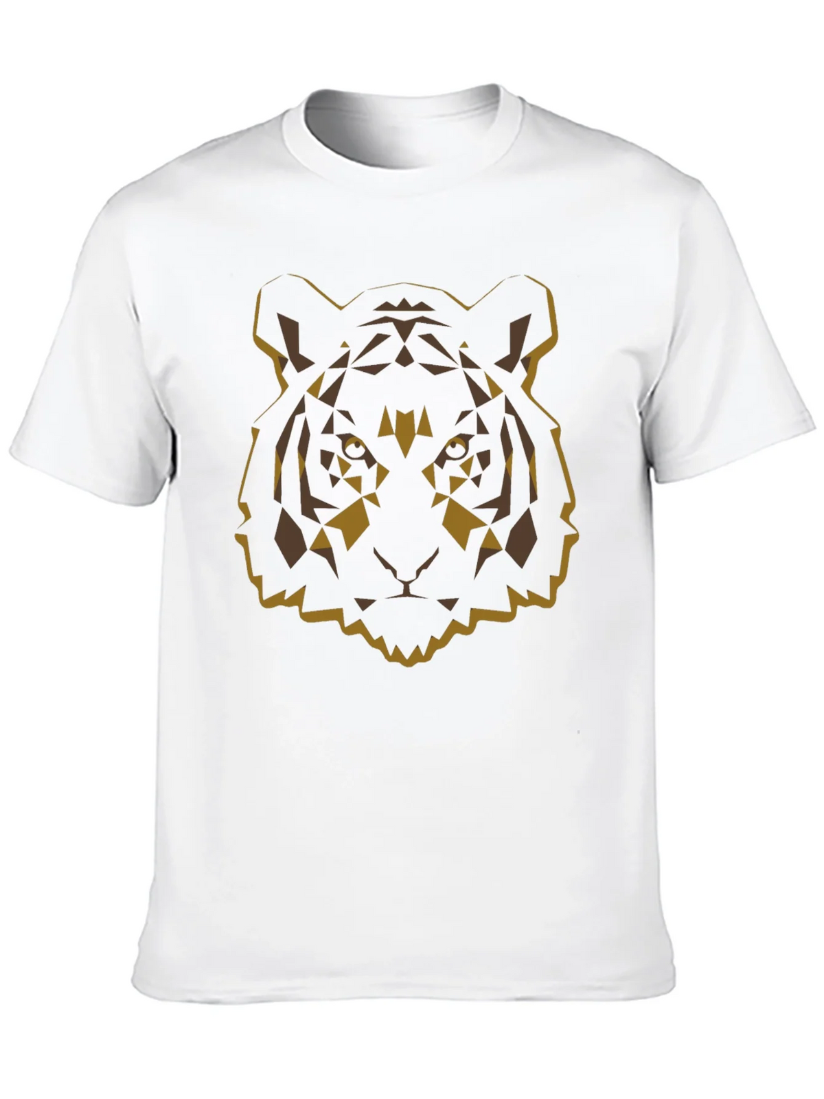 Geometric Tiger Graphic Tee - Black Cotton Blend product image 12