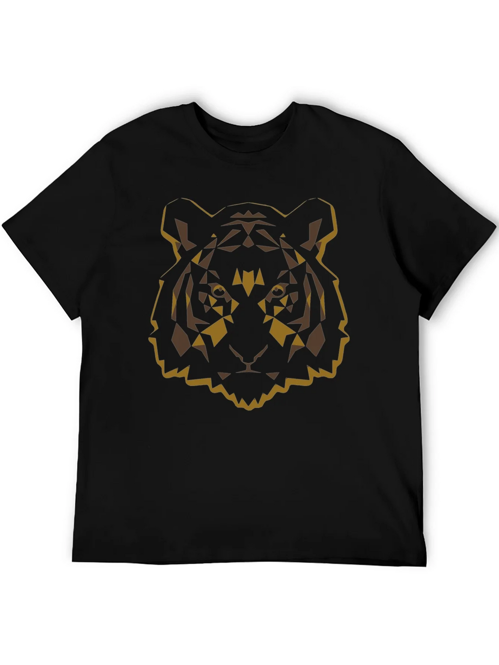 Geometric Tiger Graphic Tee - Black Cotton Blend product image 8