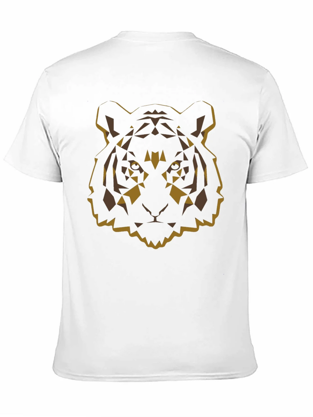 Geometric Tiger Graphic Tee - Black Cotton Blend product image 2