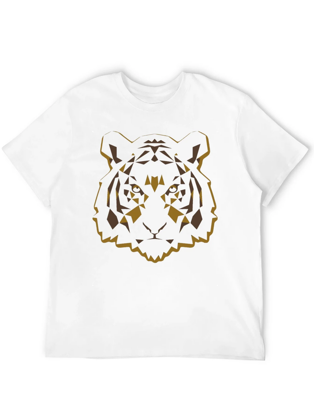 Geometric Tiger Graphic Tee - Black Cotton Blend product image 3