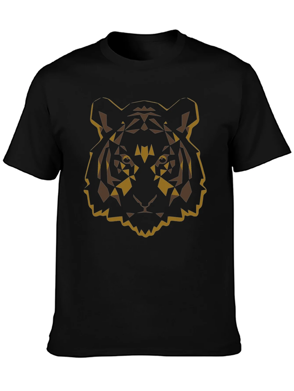 Geometric Tiger Graphic Tee - Black Cotton Blend product image 6
