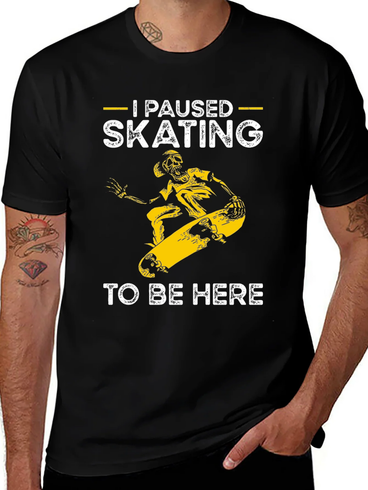 I Paused Skating T-Shirt - Funny Skateboarder Tee product image 1