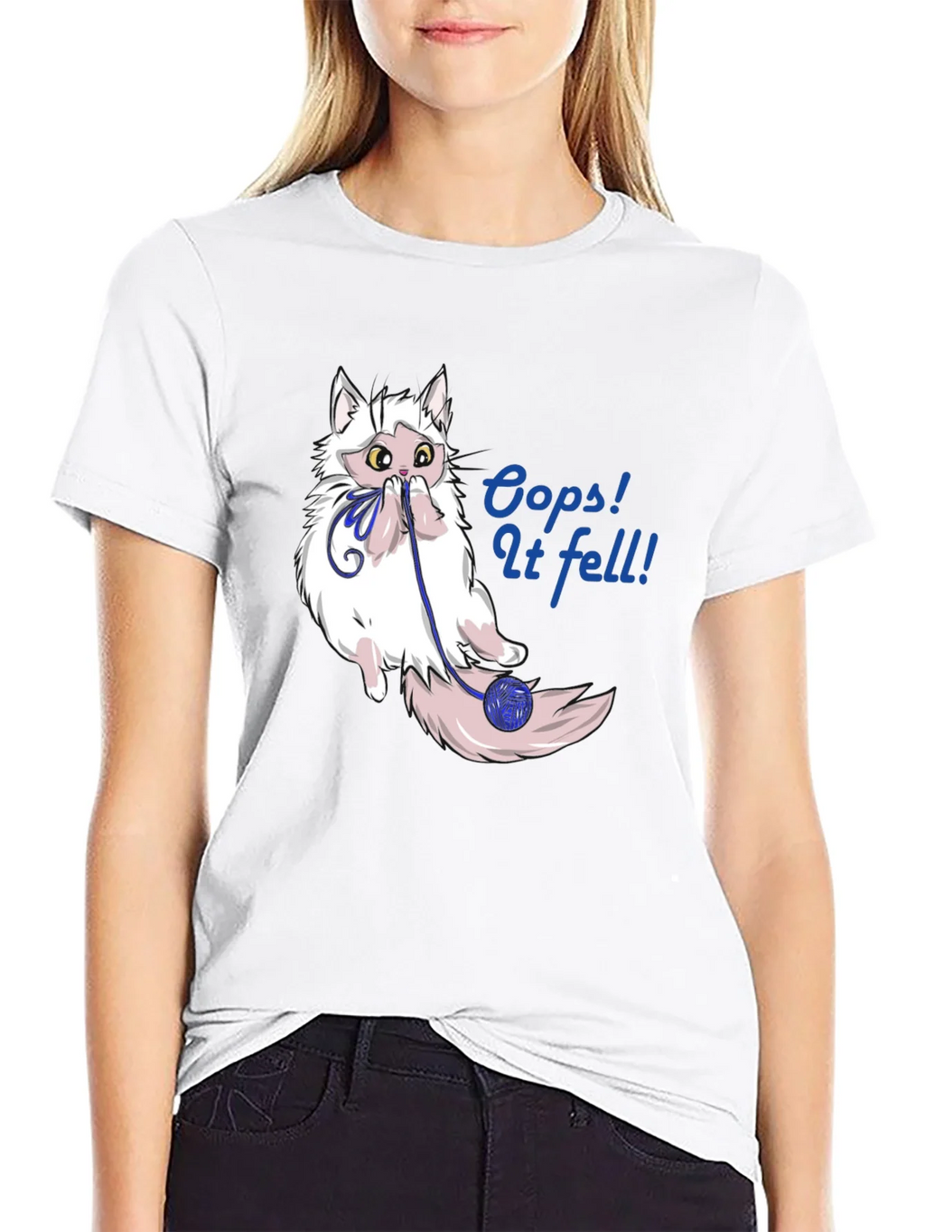 Oops! Cat Fell T-Shirt product image 8