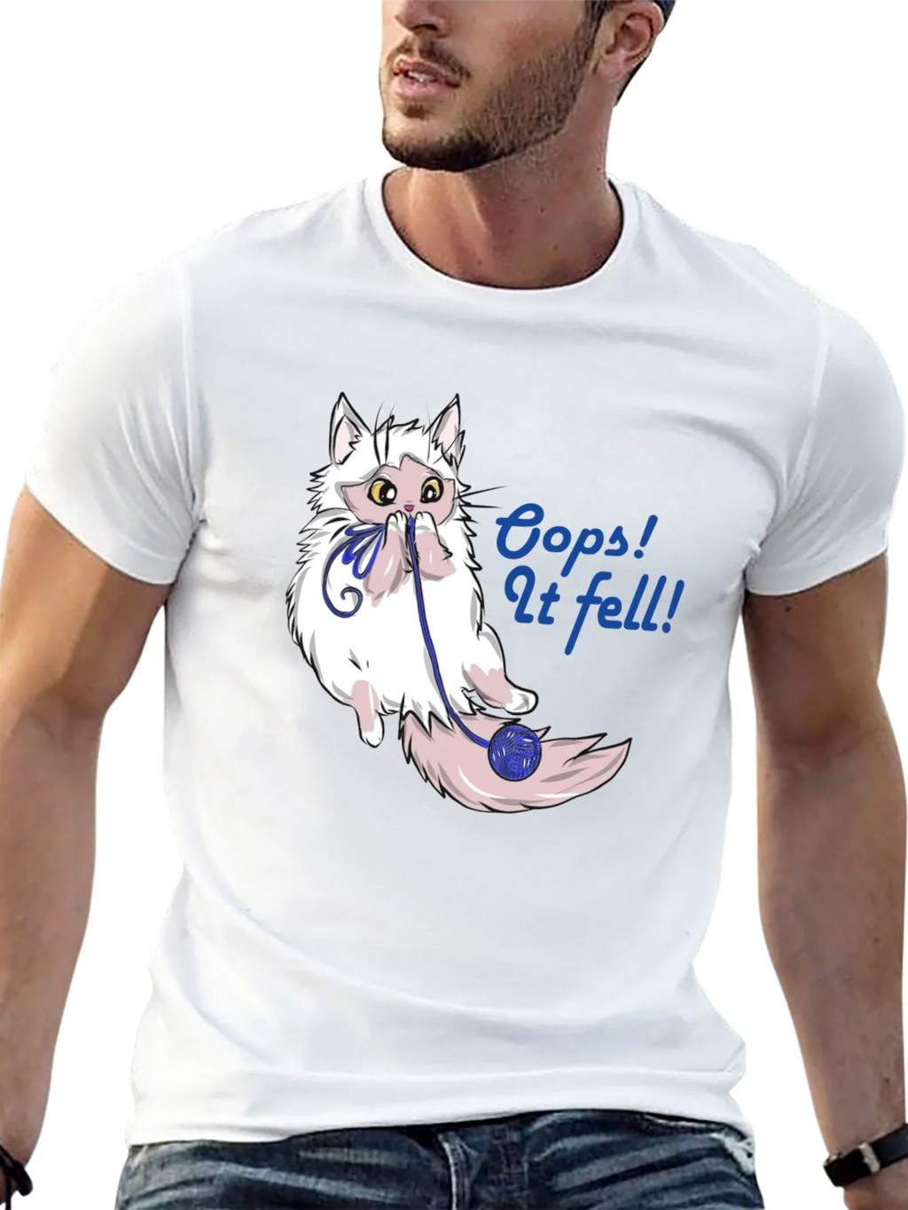 Oops! Cat Fell T-Shirt product image 12