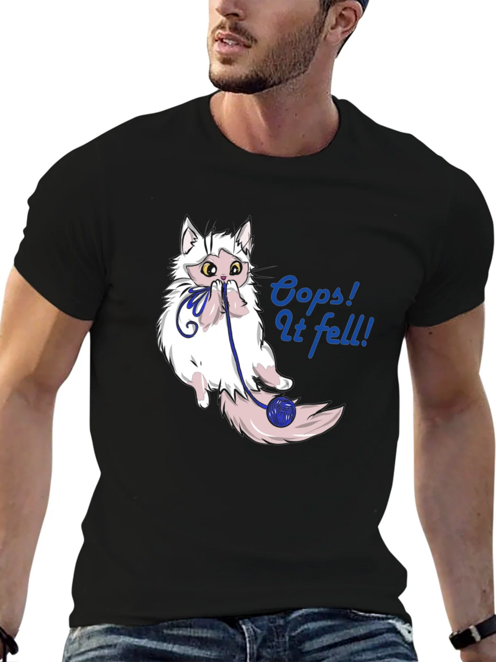 Oops! Cat Fell T-Shirt product image 6