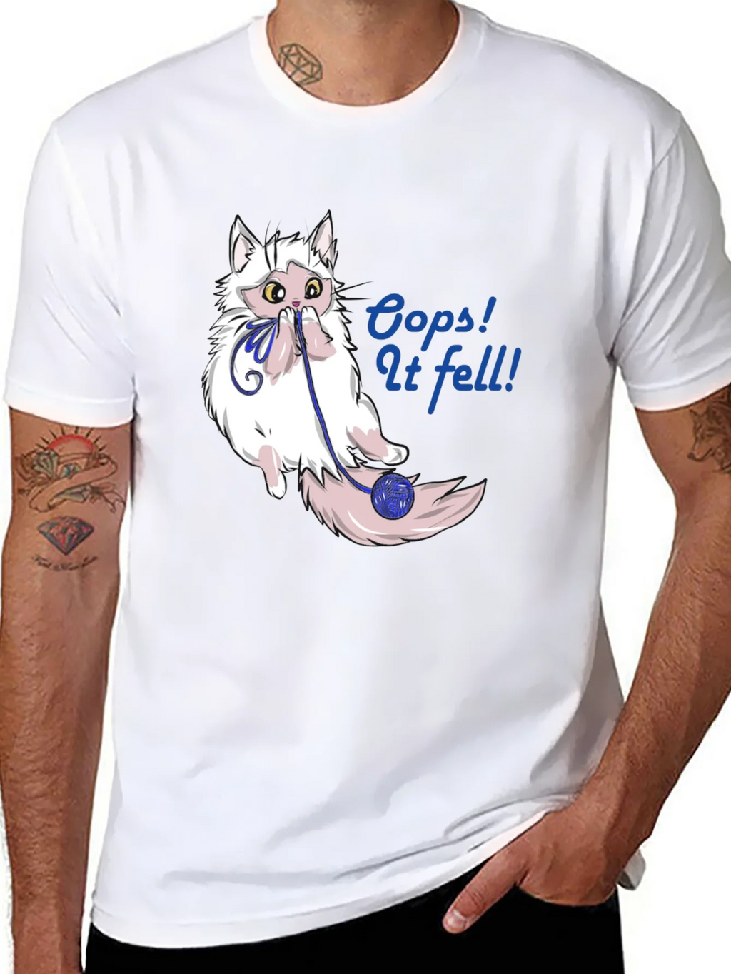 Oops! Cat Fell T-Shirt product image 7