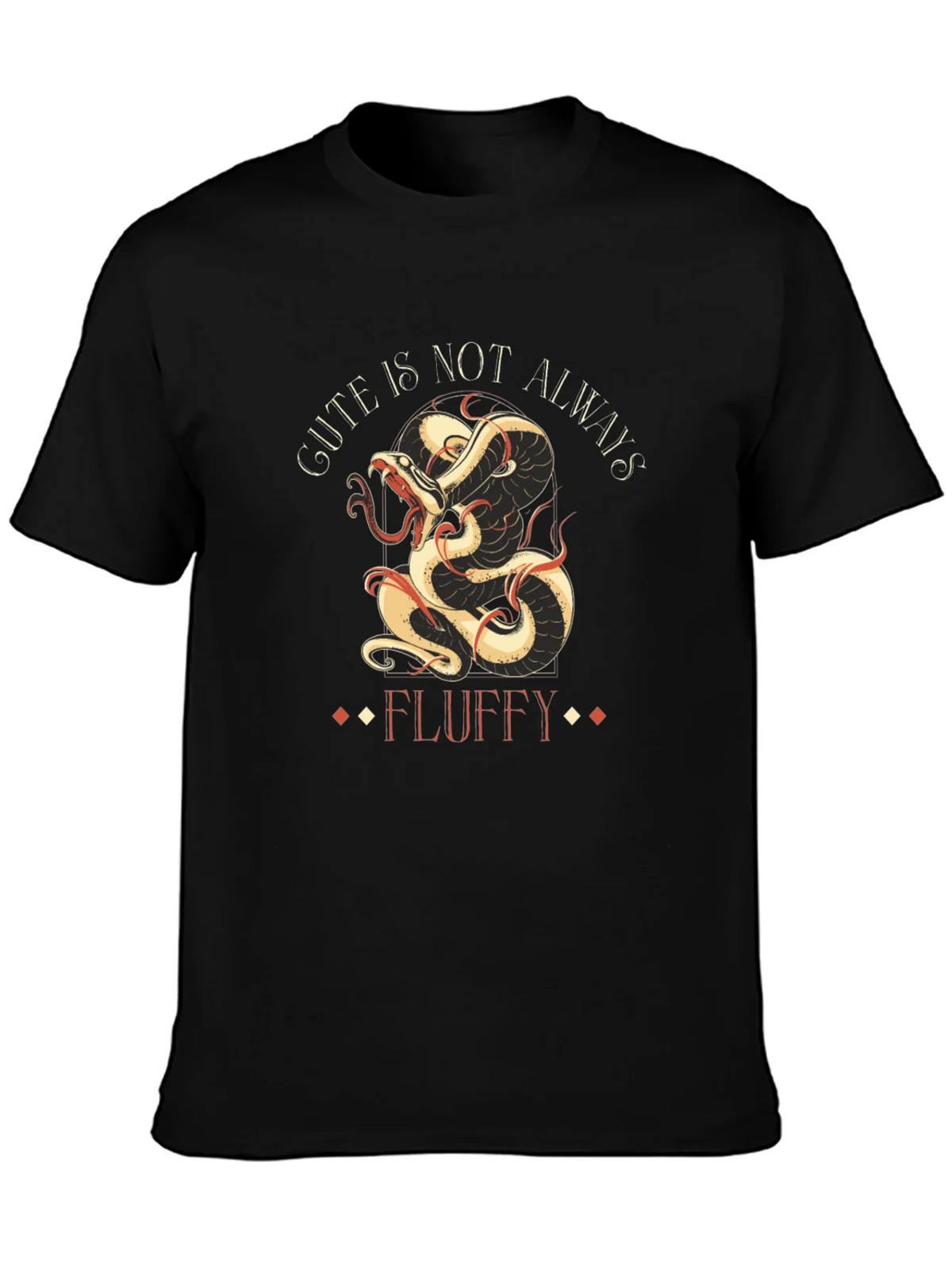 Gute is Not Always Fluffy T-Shirt - Dragon Snake Design product image 3