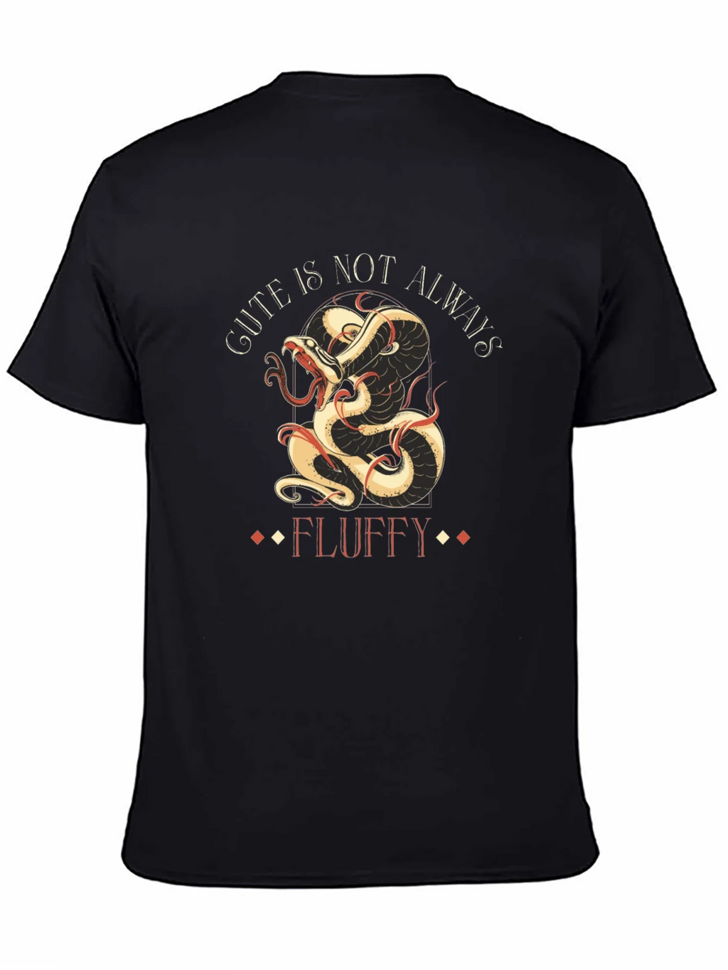 Gute is Not Always Fluffy T-Shirt - Dragon Snake Design product image 4