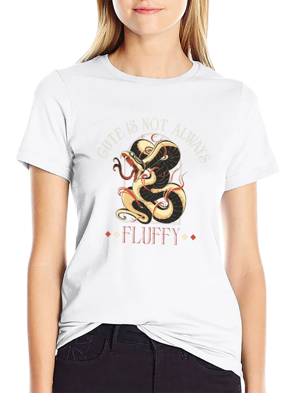 Gute is Not Always Fluffy T-Shirt - Dragon Snake Design product image 8