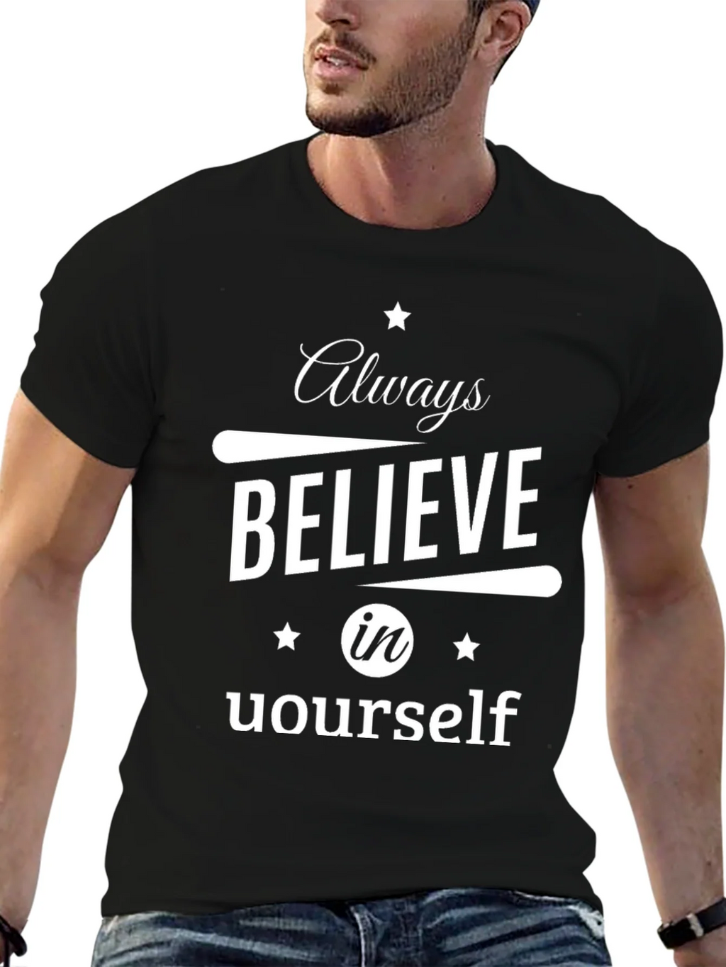 Always Believe in Yourself Black T-Shirt product image 6