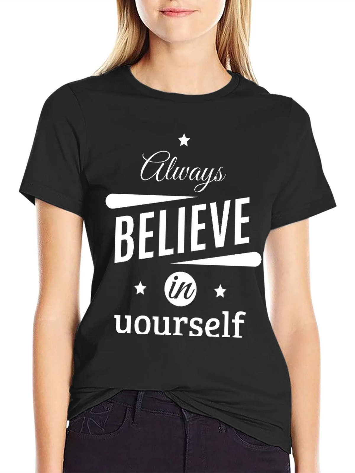 Always Believe in Yourself Black T-Shirt product image 2