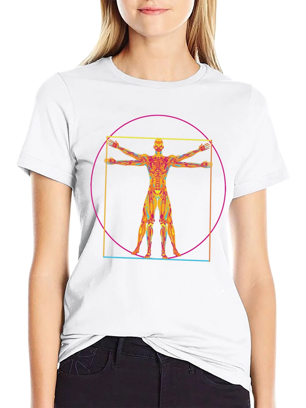 Vitruvian Man Anatomy T-Shirt - Artistic Design product image 8