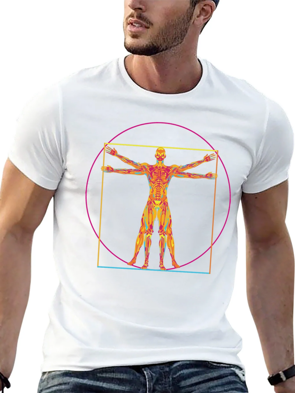 Vitruvian Man Anatomy T-Shirt - Artistic Design product image 12