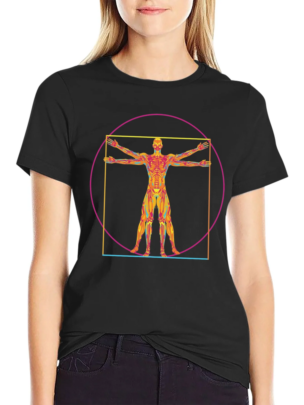 Vitruvian Man Anatomy T-Shirt - Artistic Design product image 2