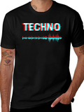 Techno Glitch Graphic Tee - Black product image 1