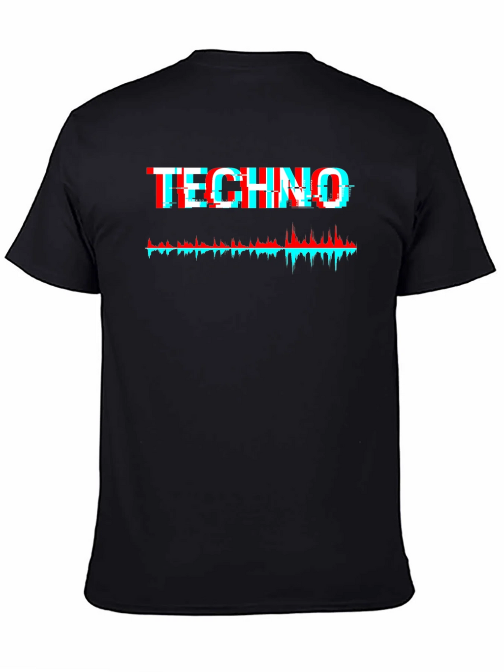 Techno Glitch Graphic Tee - Black product image 4