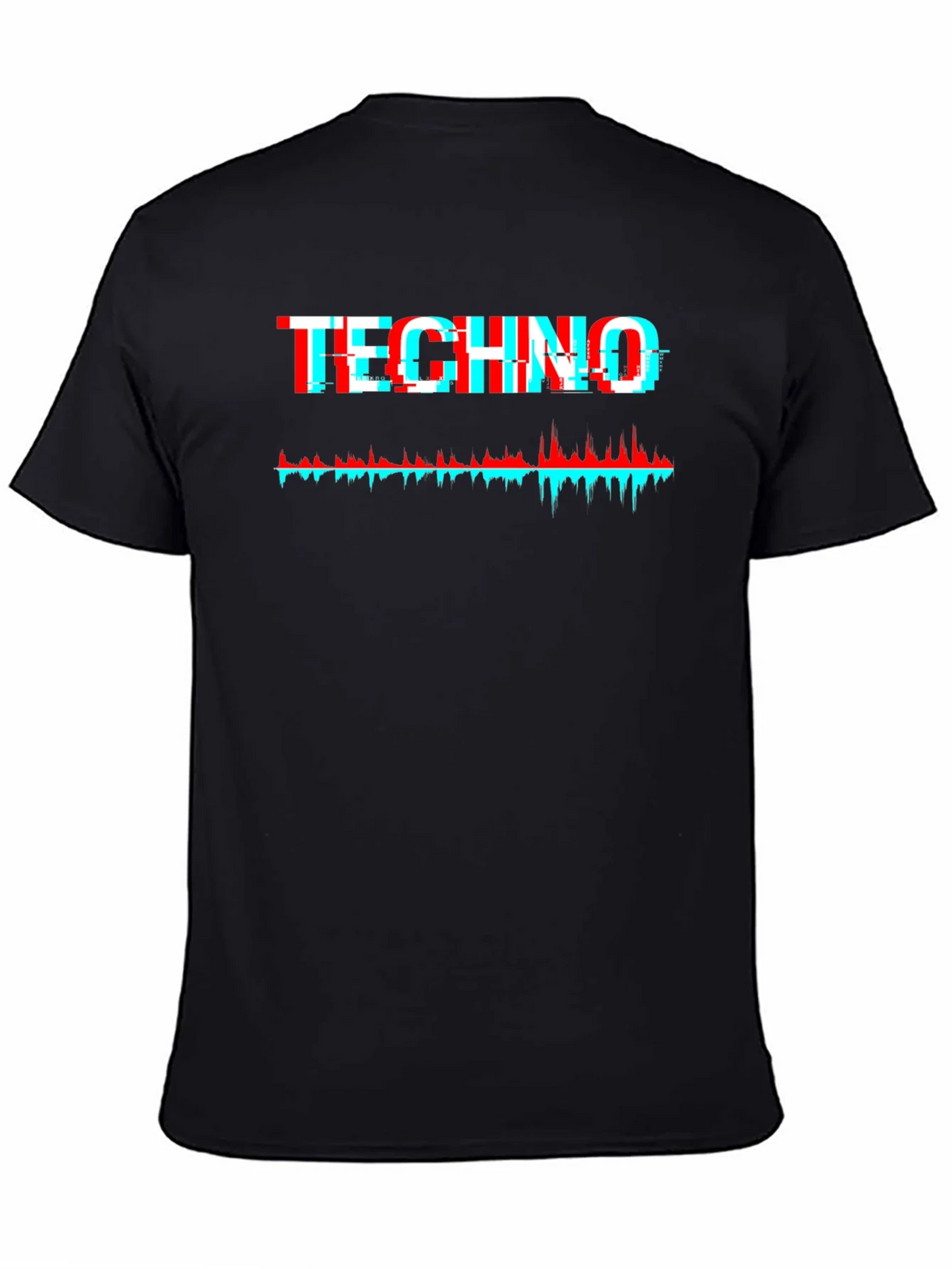 Techno Glitch Graphic Tee - Black product image 4