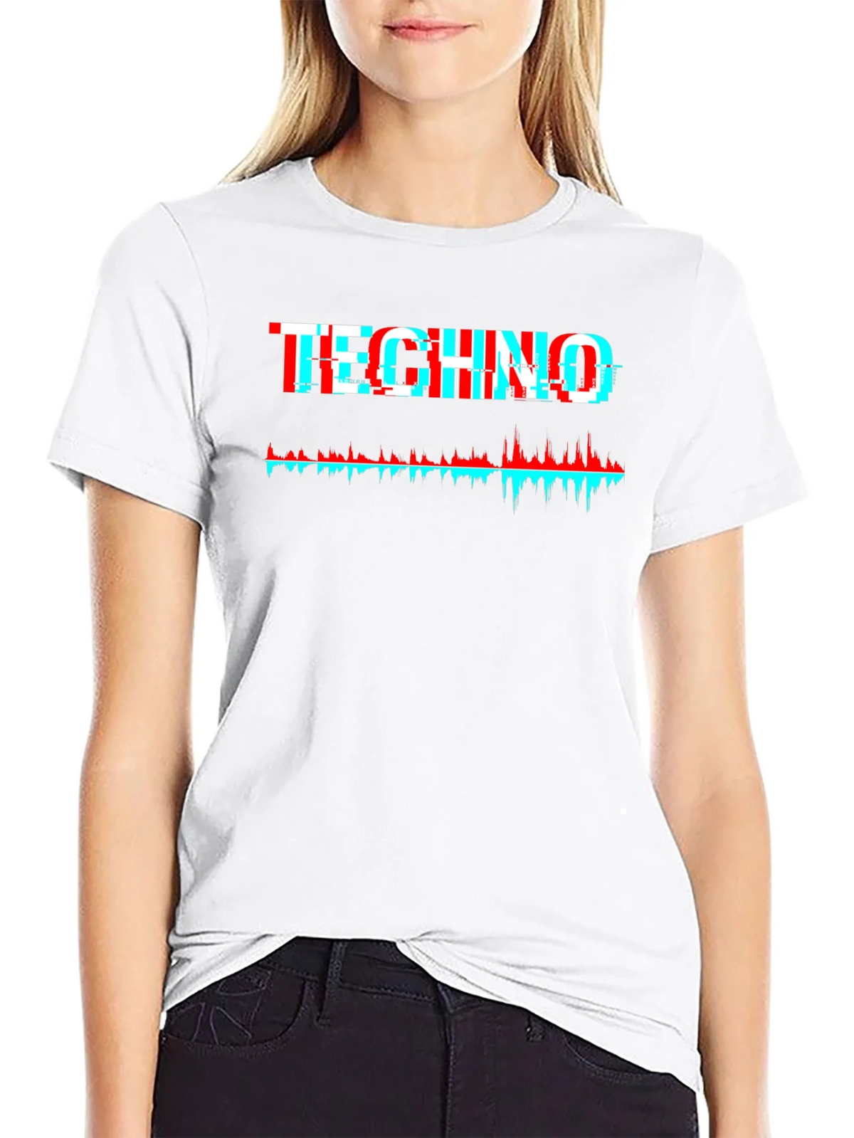 Techno Glitch Graphic Tee - Black product image 8