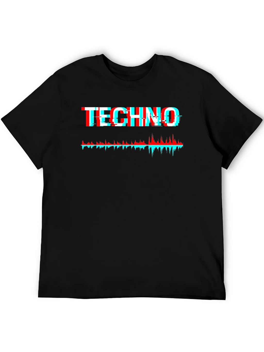 Techno Glitch Graphic Tee - Black product image 5