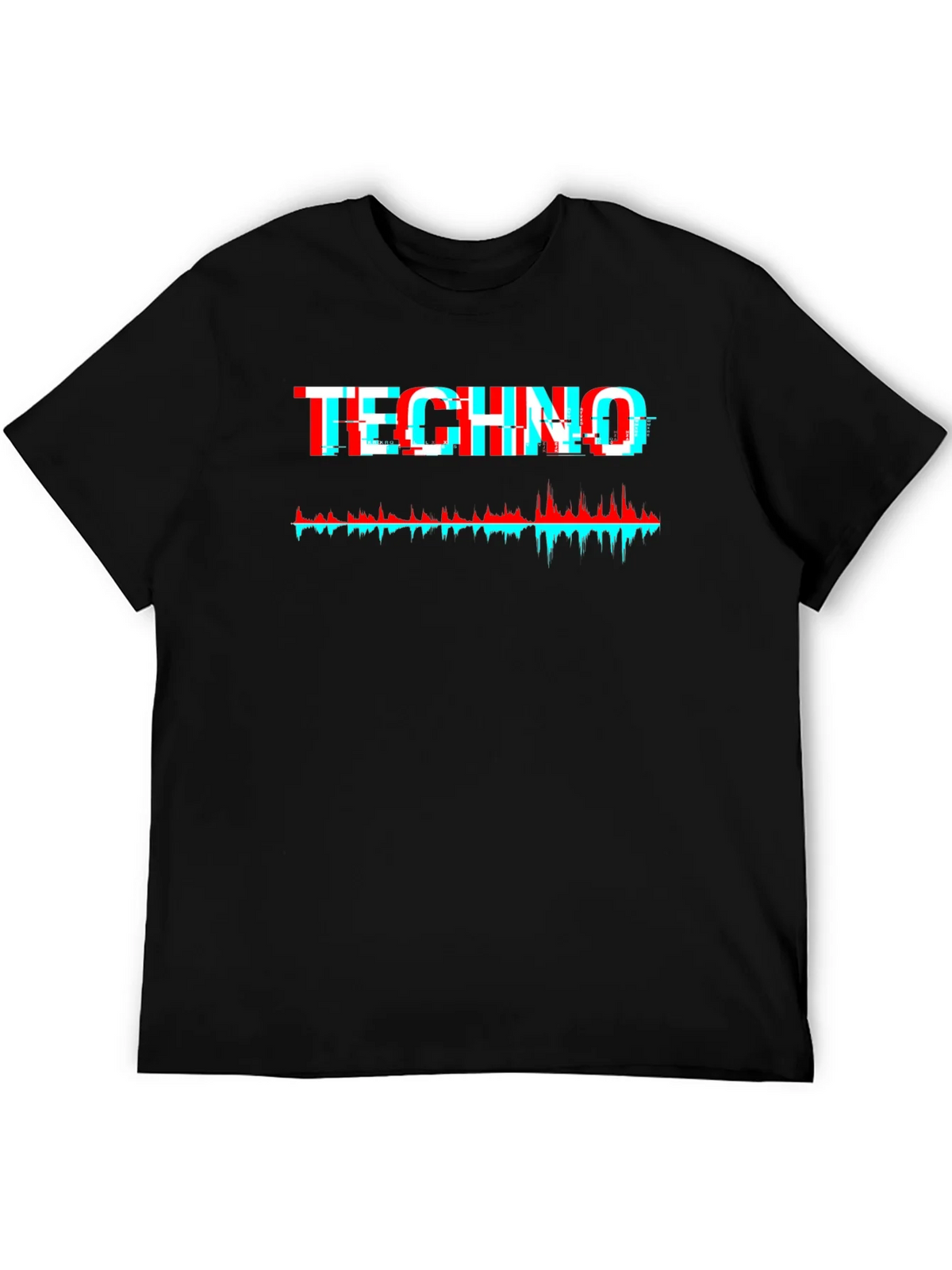 Techno Glitch Graphic Tee - Black product image 5