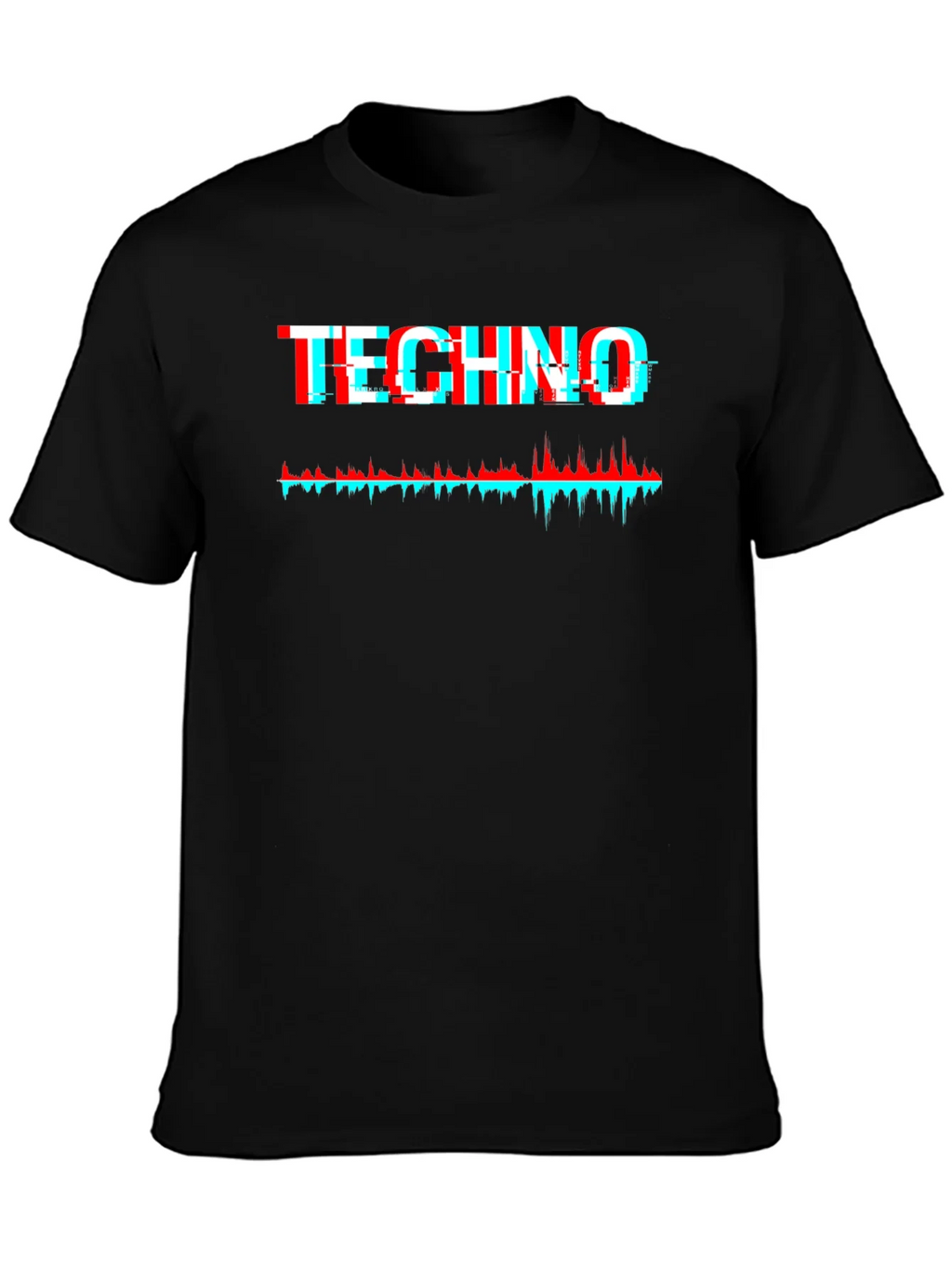 Techno Glitch Graphic Tee - Black product image 3