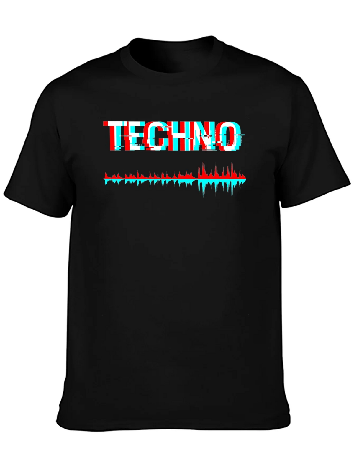 Techno Glitch Graphic Tee - Black product image 3
