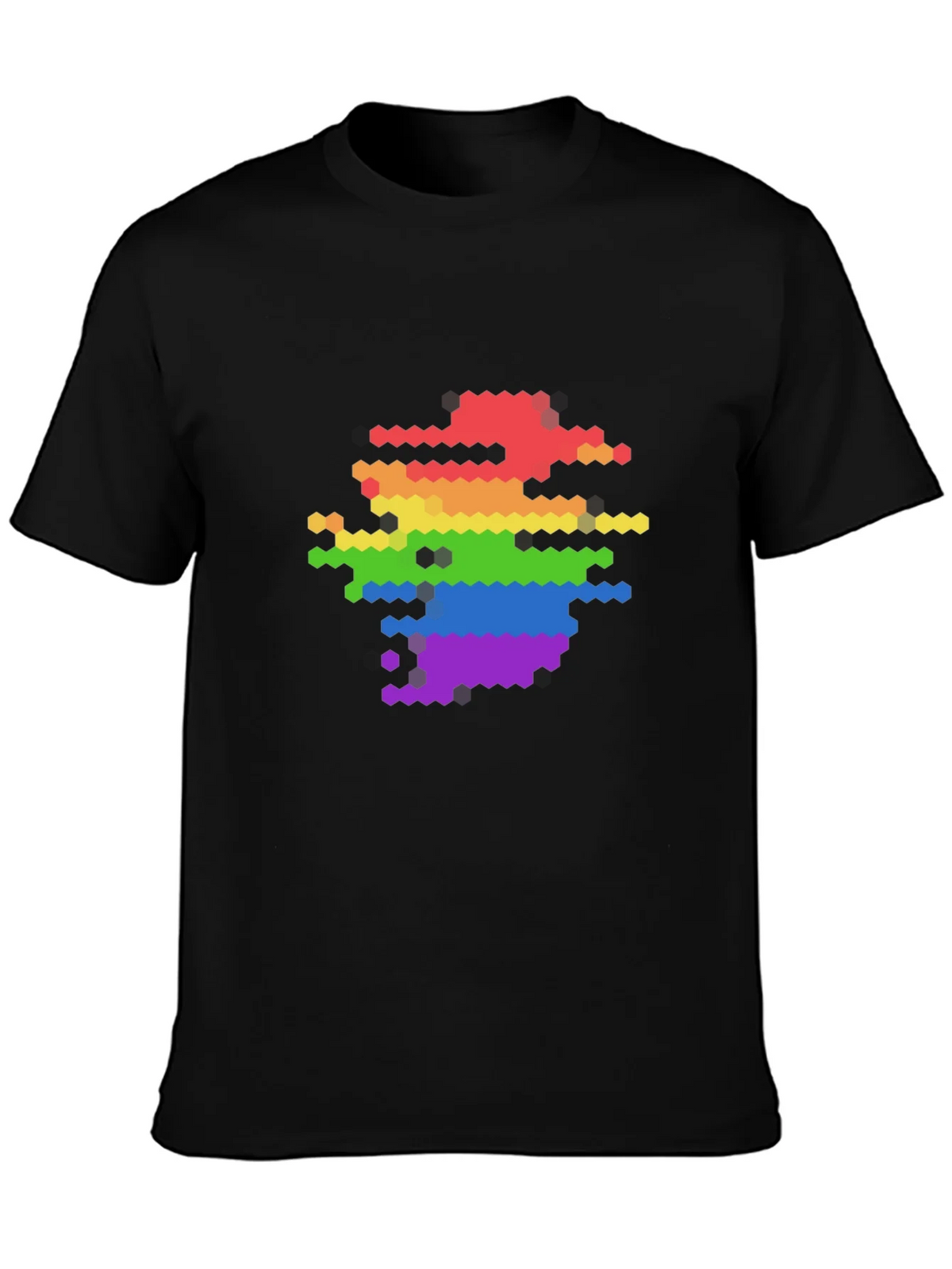 Pixel Rainbow Graphic Tee - Modern LGBTQ+ Pride Shirt product image 6