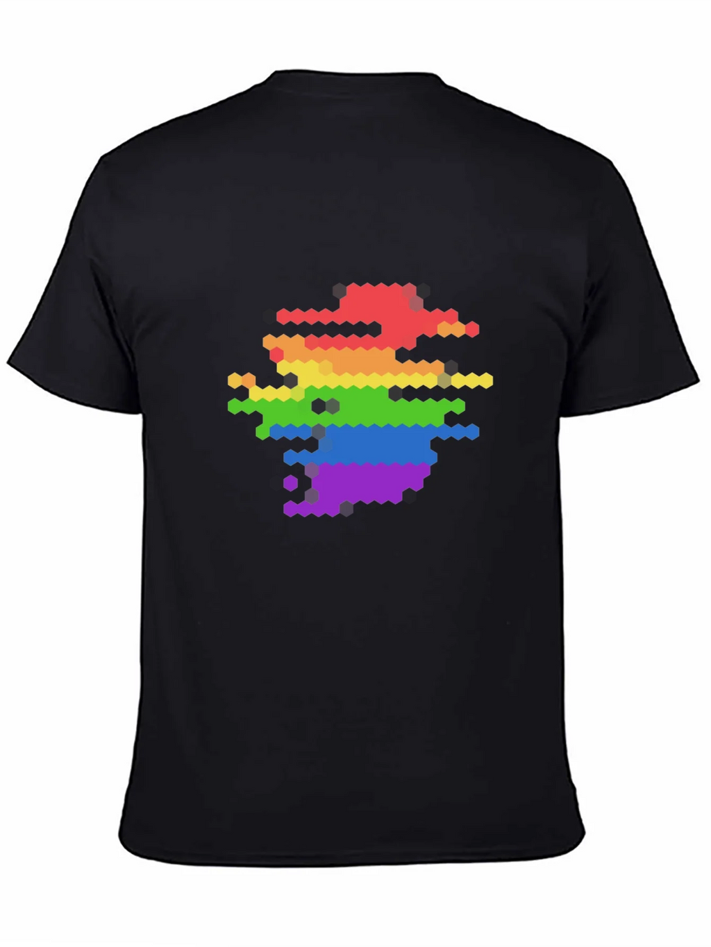 Pixel Rainbow Graphic Tee - Modern LGBTQ+ Pride Shirt product image 7