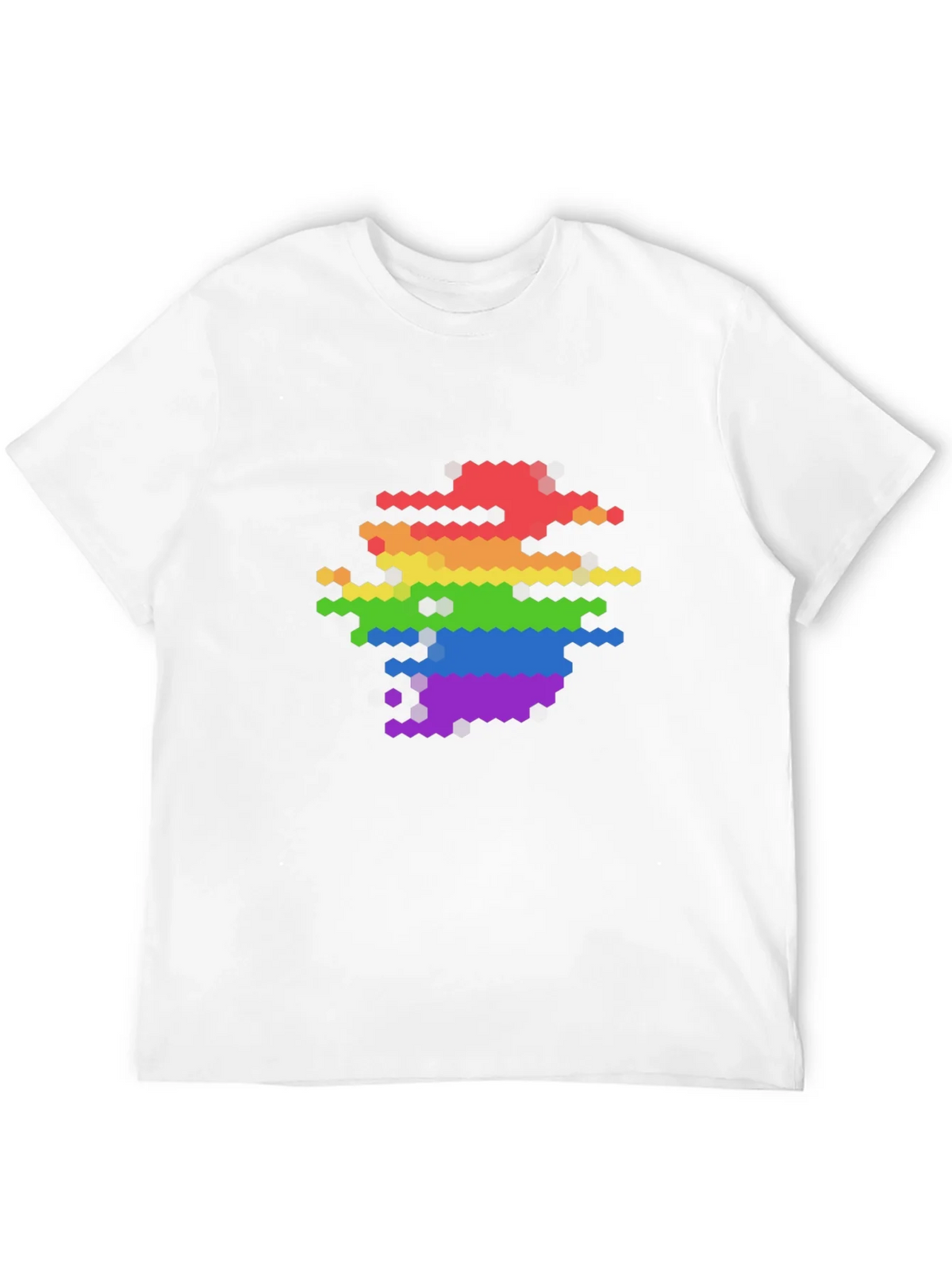 Pixel Rainbow Graphic Tee - Modern LGBTQ+ Pride Shirt product image 3