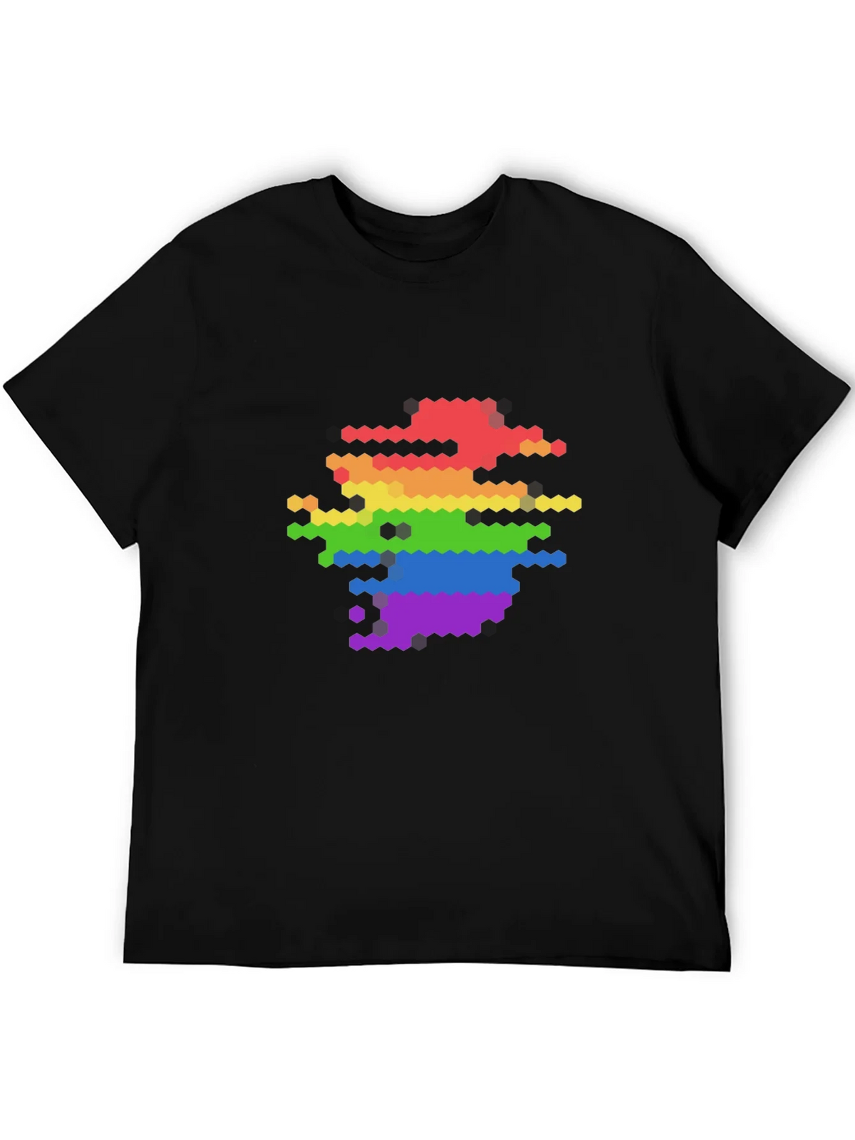 Pixel Rainbow Graphic Tee - Modern LGBTQ+ Pride Shirt product image 8