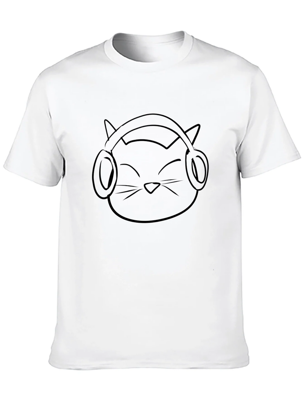 Cool Cat DJ Graphic Tee - Black Cotton T-Shirt product image 9