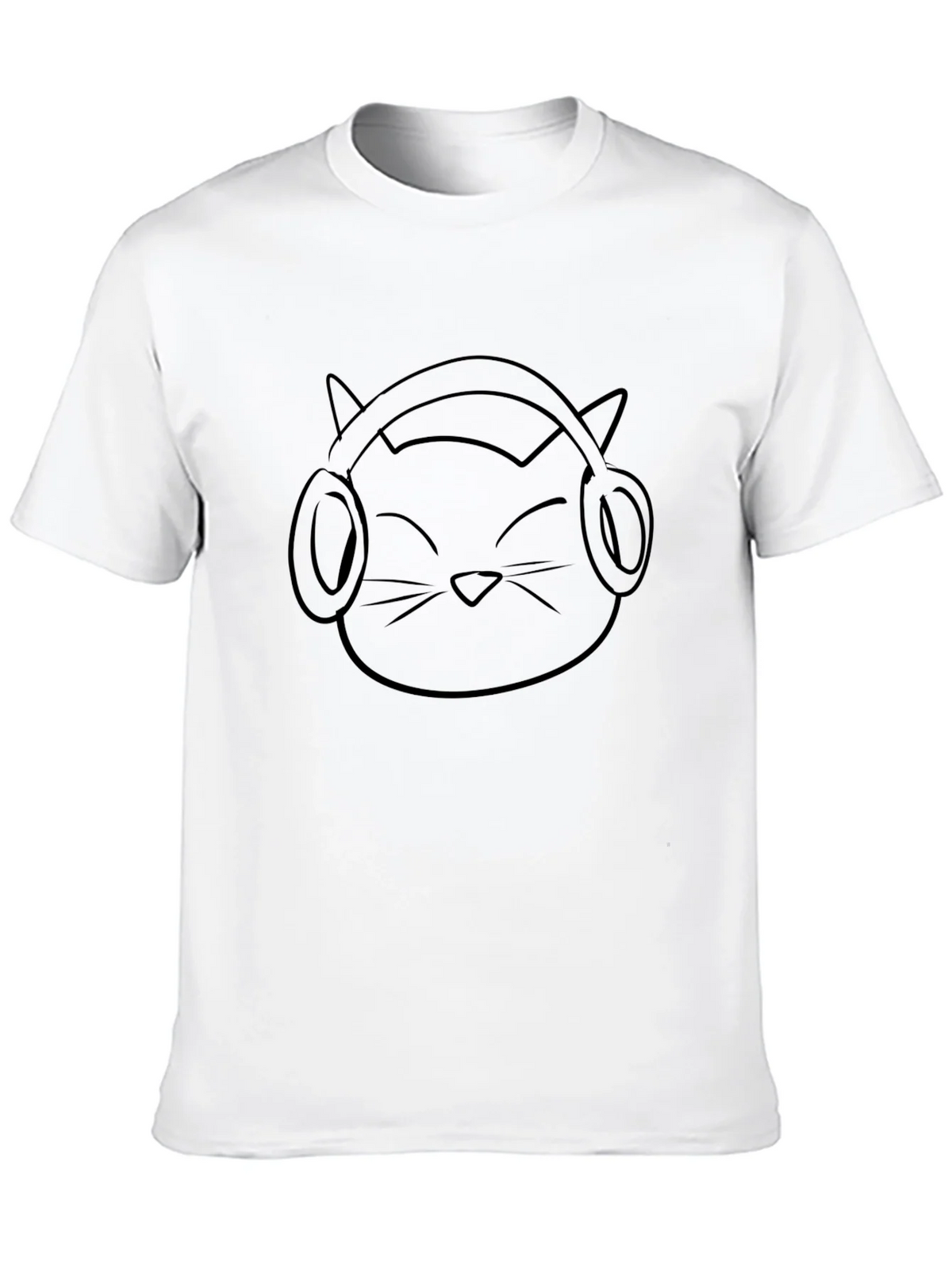 Cool Cat DJ Graphic Tee - Black Cotton T-Shirt product image 9