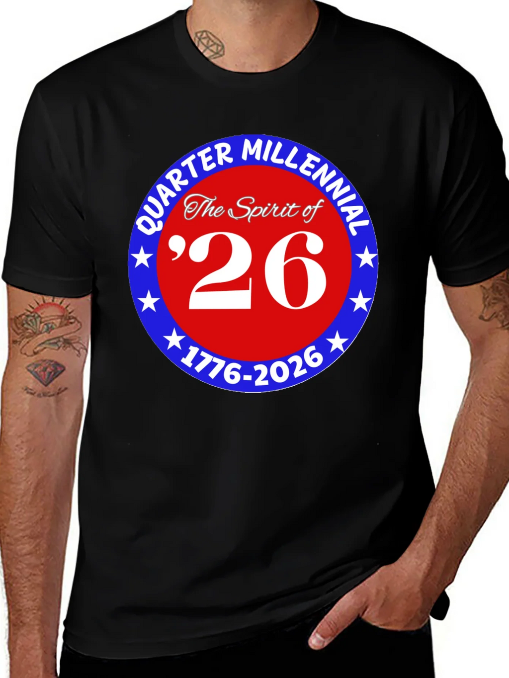 Quarter Millennial 26 Black T-Shirt product image 1