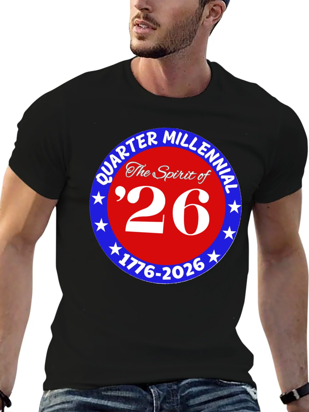 Quarter Millennial 26 Black T-Shirt product image 6