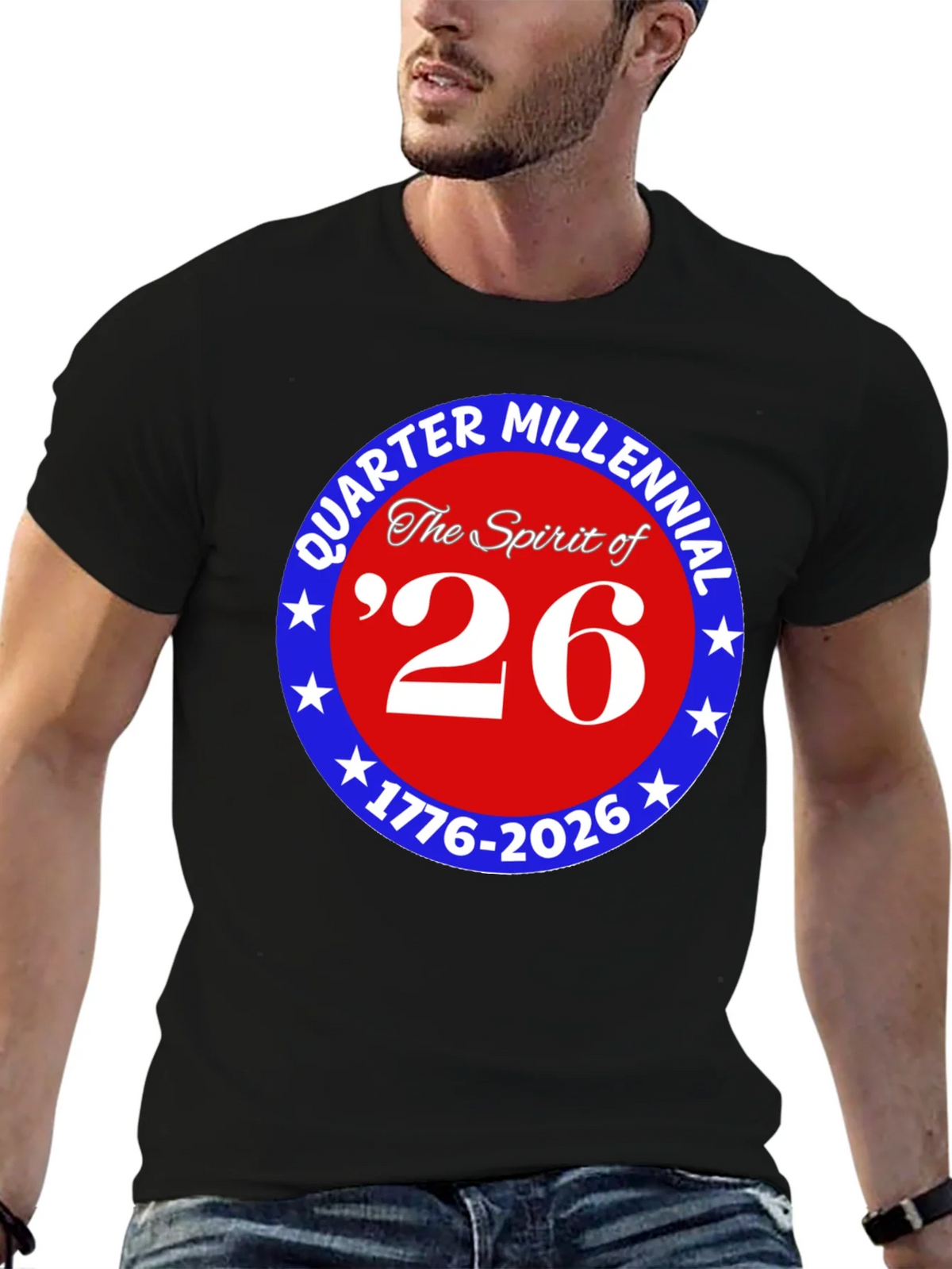 Quarter Millennial 26 Black T-Shirt product image 6