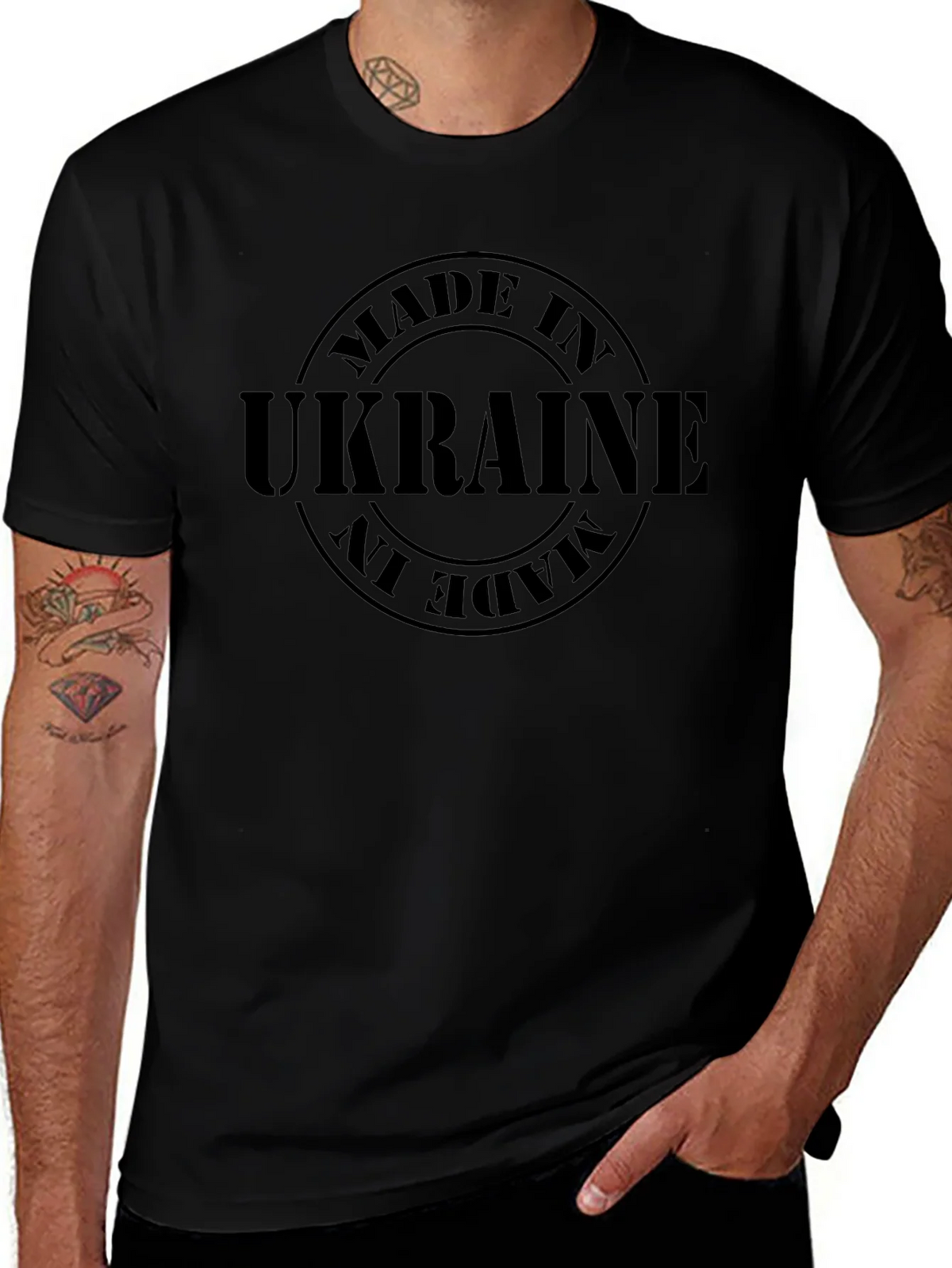 Made in Ukraine T-Shirt - Solid Black product image 1