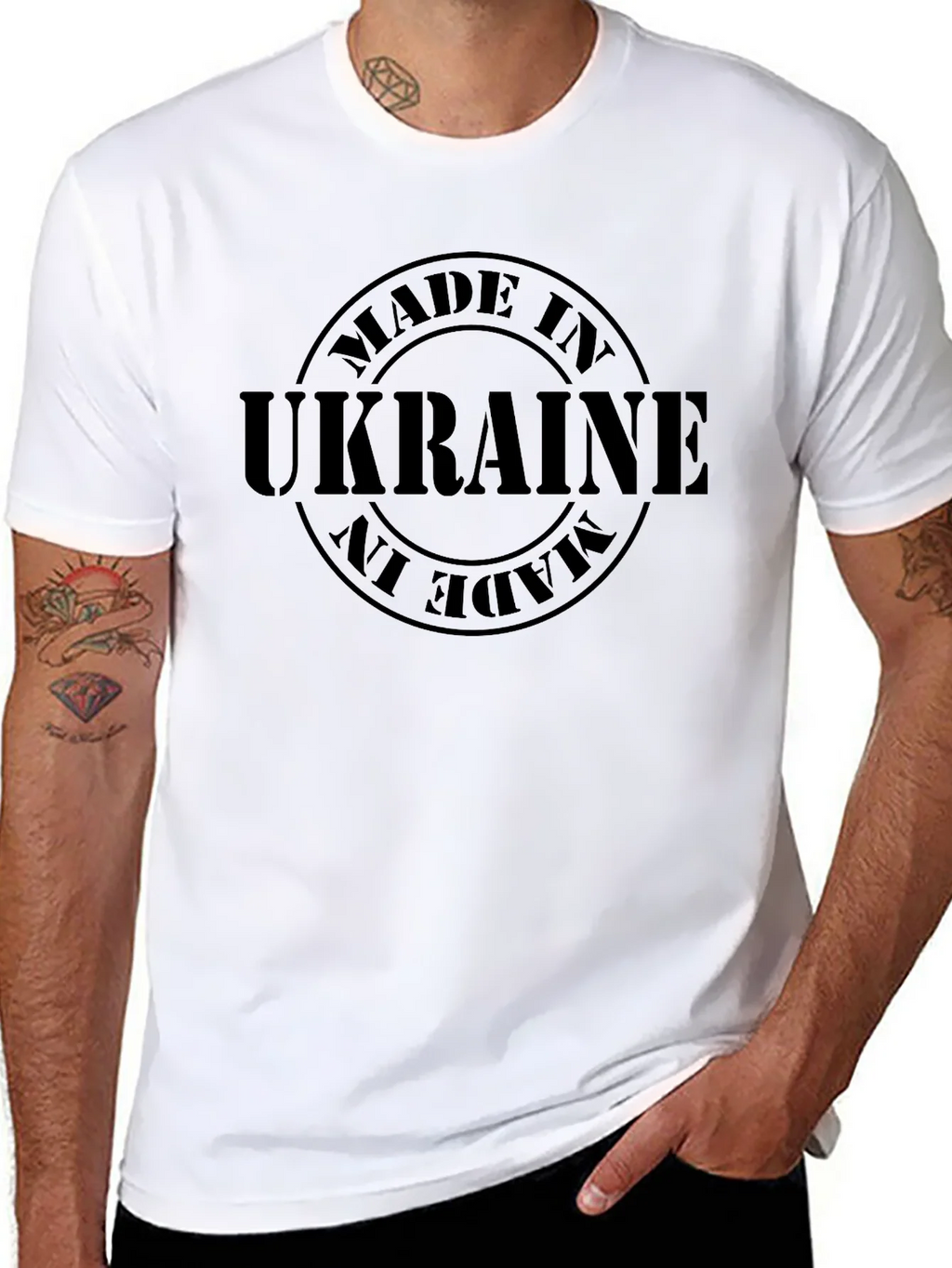 Made in Ukraine T-Shirt - Solid Black product image 7