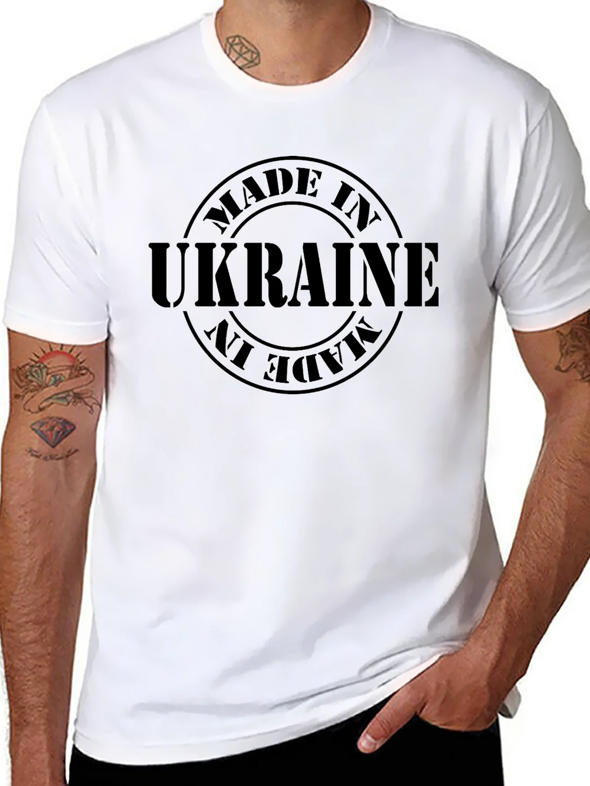 Made in Ukraine T-Shirt - Solid Black product image 7