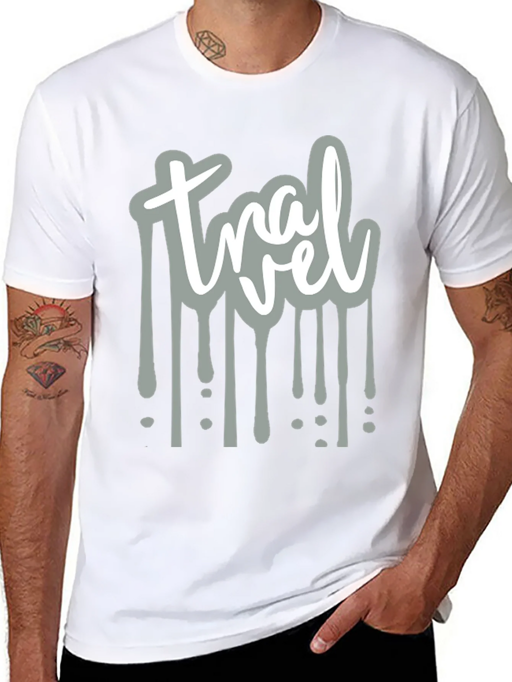 Travel Drip Graphic Tee - Mens Black T-Shirt product image 7