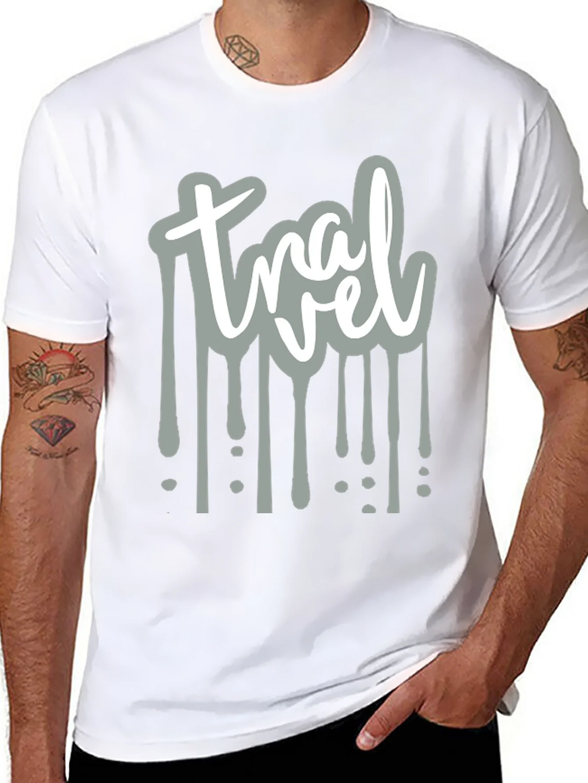 Travel Drip Graphic Tee - Mens Black T-Shirt product image 7