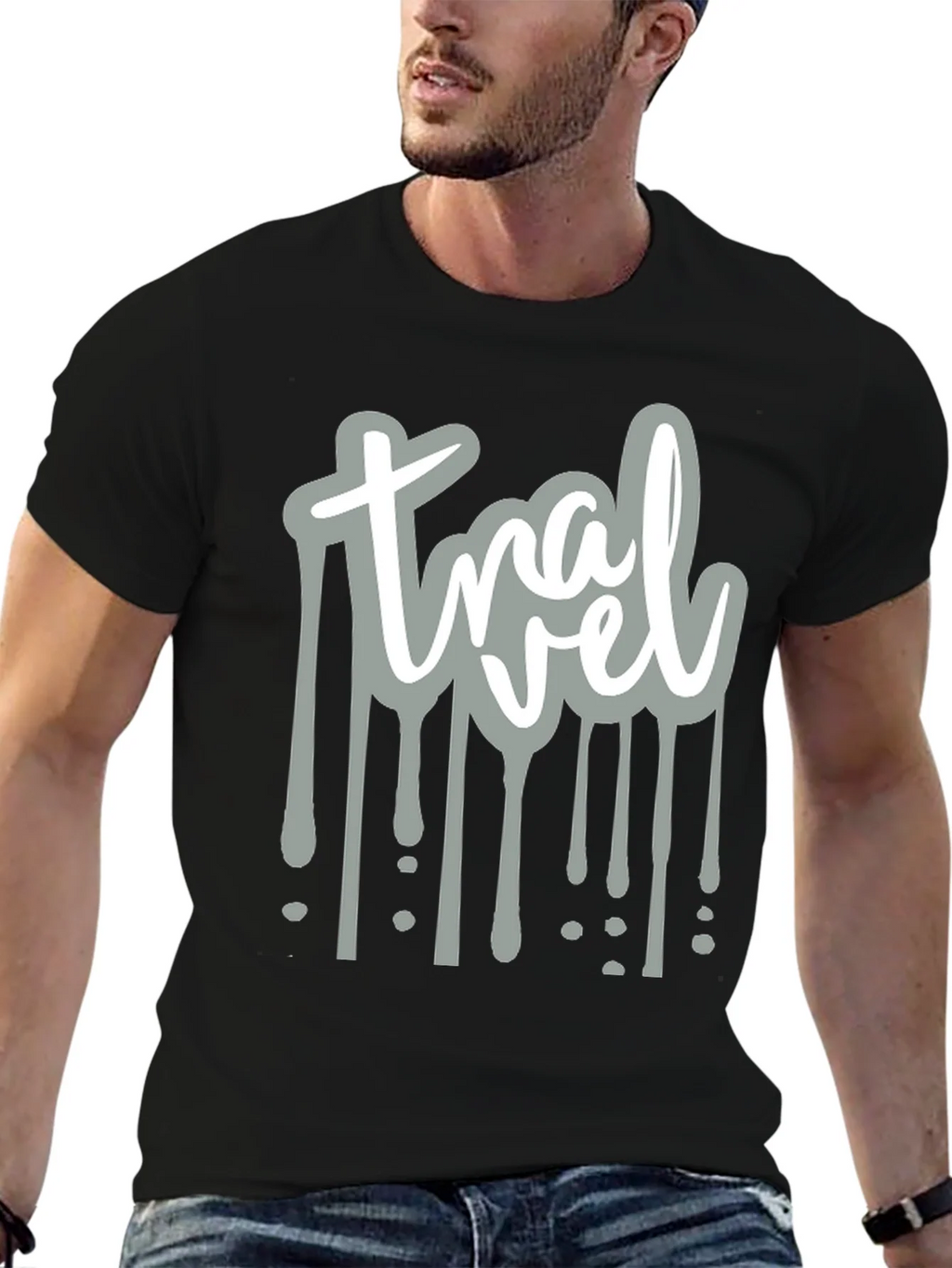 Travel Drip Graphic Tee - Mens Black T-Shirt product image 6