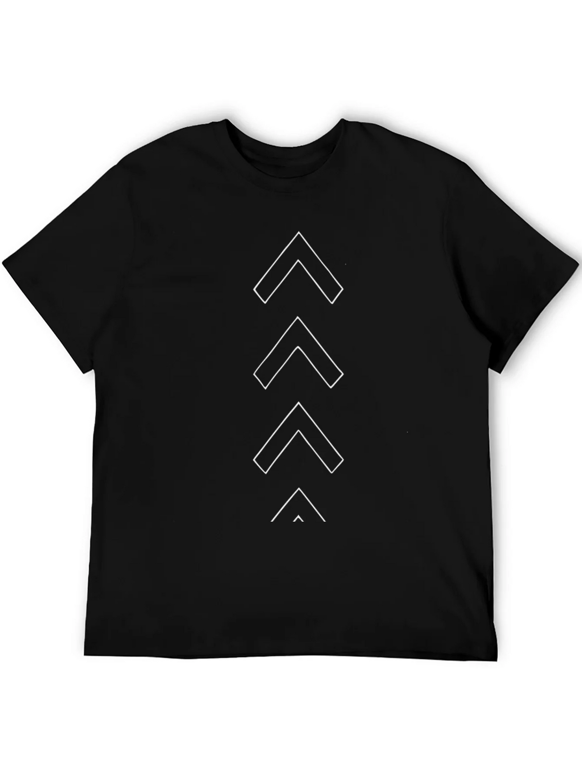 Minimalist Arrow Graphic Black T-Shirt product image 8