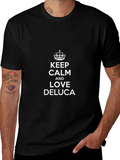 Keep Calm and Love Deluca Black T-Shirt product image 1