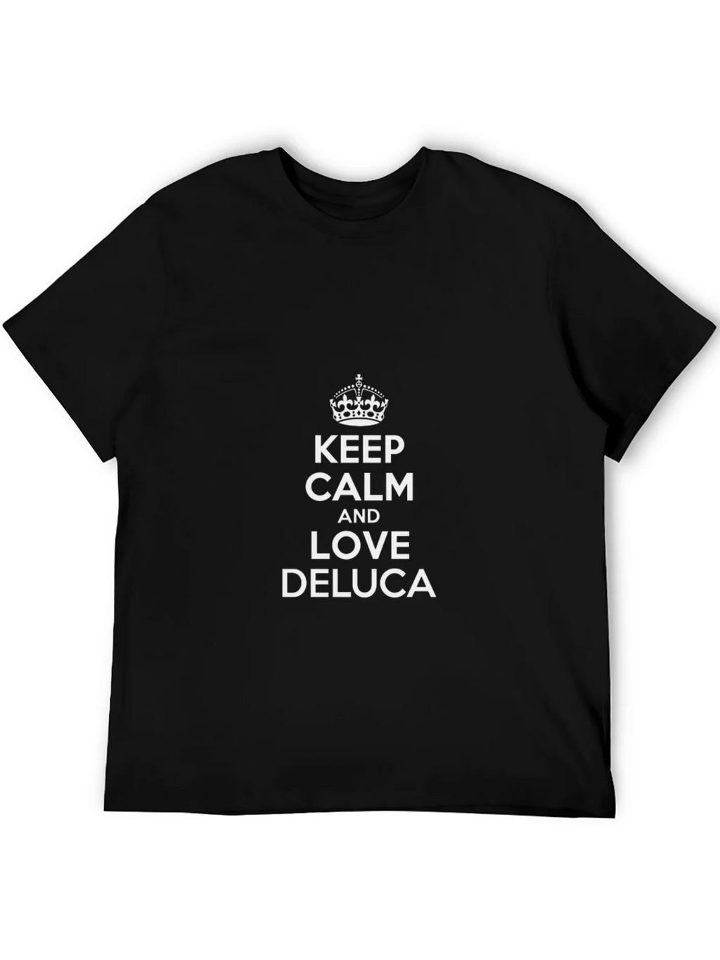 Keep Calm and Love Deluca Black T-Shirt product image 5