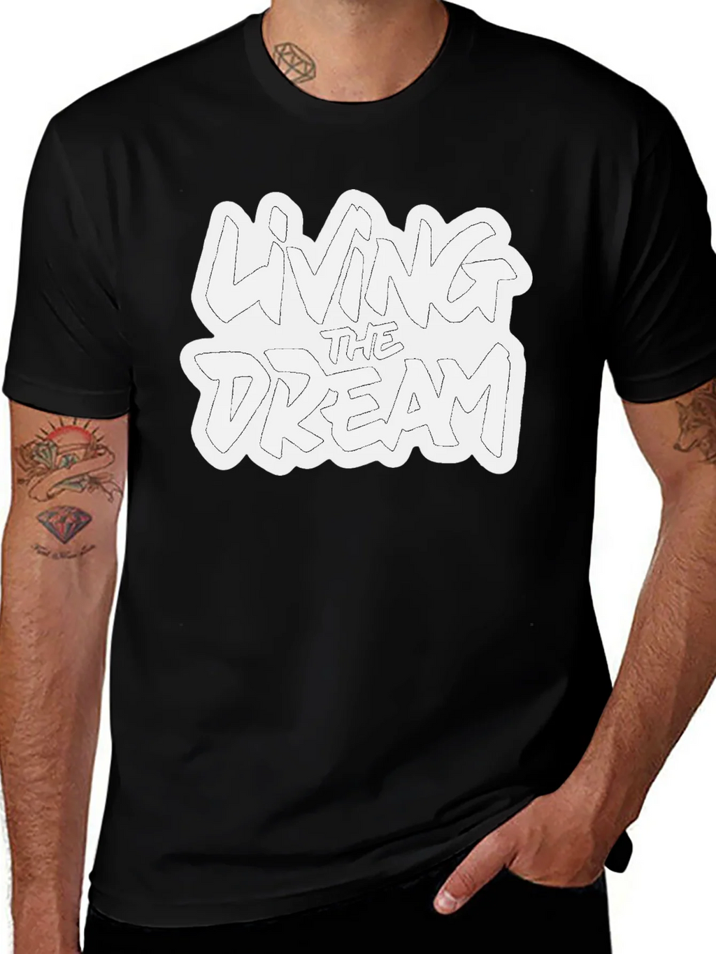 Living the Dream Black Graphic Tee product image 1