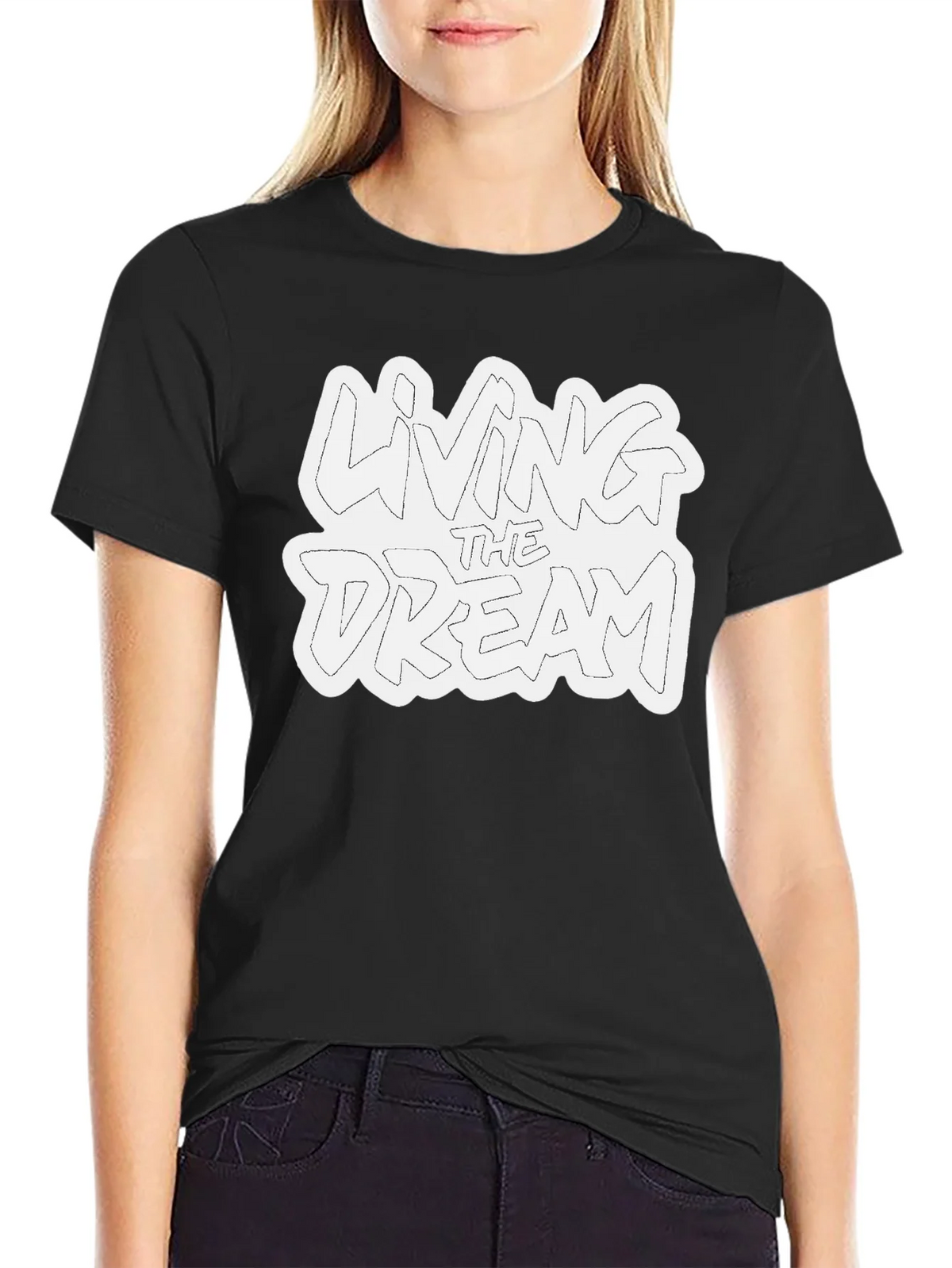 Living the Dream Black Graphic Tee product image 2