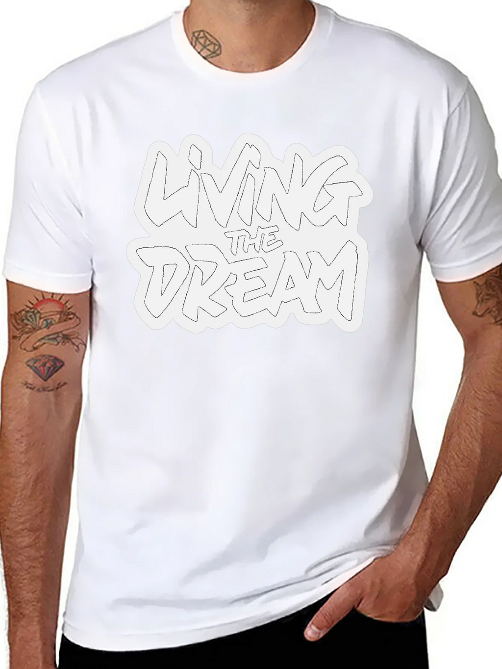 Living the Dream Black Graphic Tee product image 7