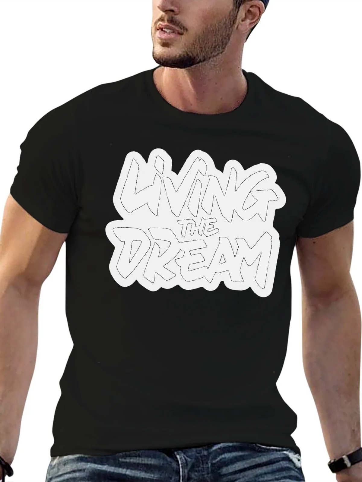Living the Dream Black Graphic Tee product image 6