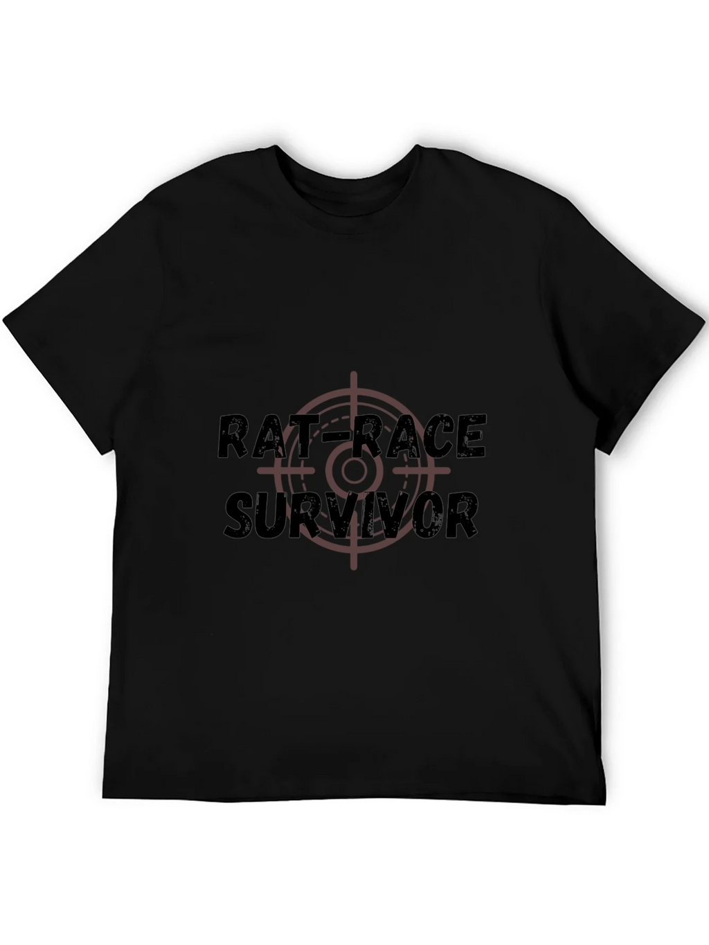 Rat Race Survivor Graphic T-Shirt - Black Crew Neck Tee product image 5