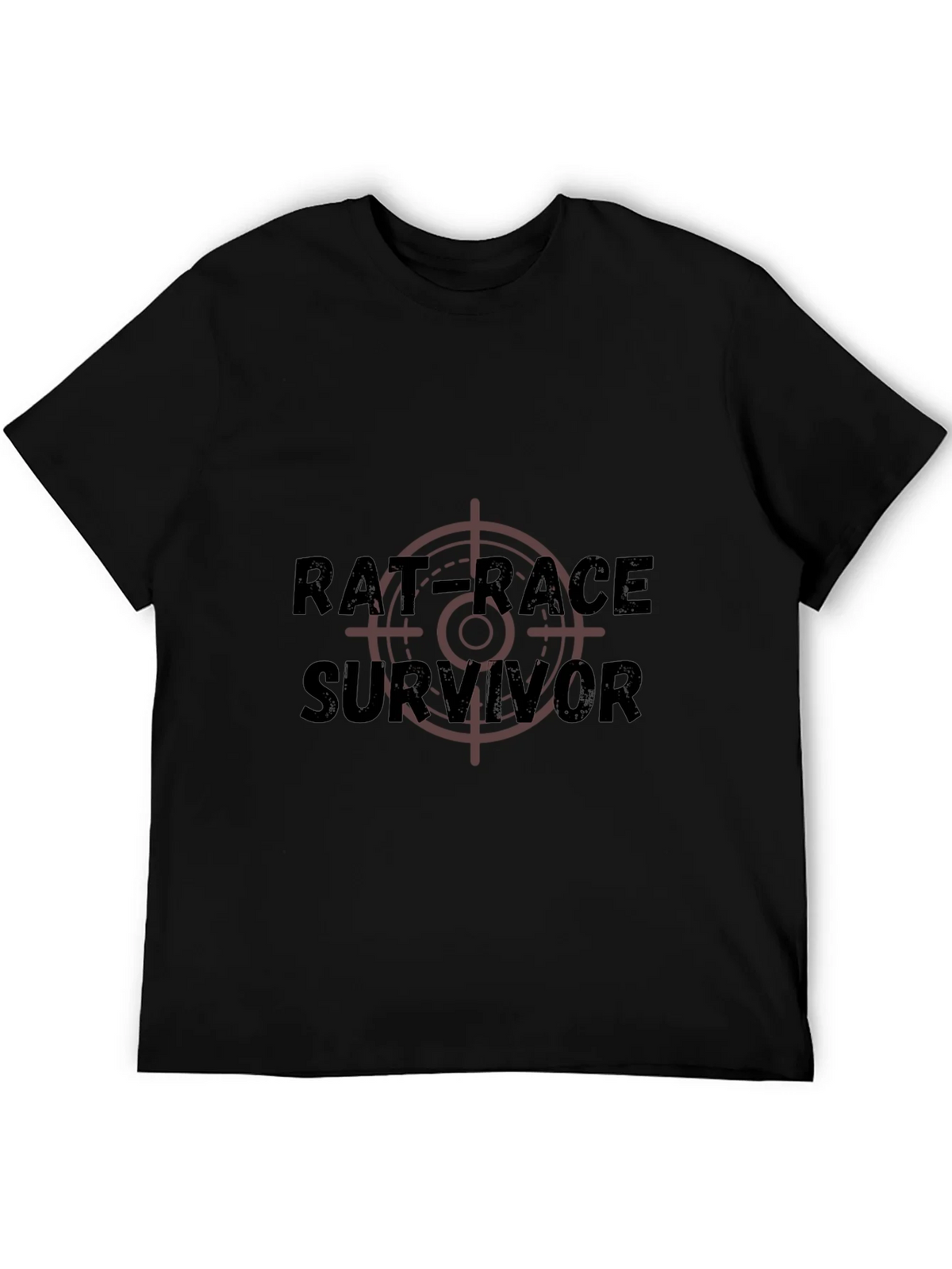 Rat Race Survivor Graphic T-Shirt - Black Crew Neck Tee product image 5
